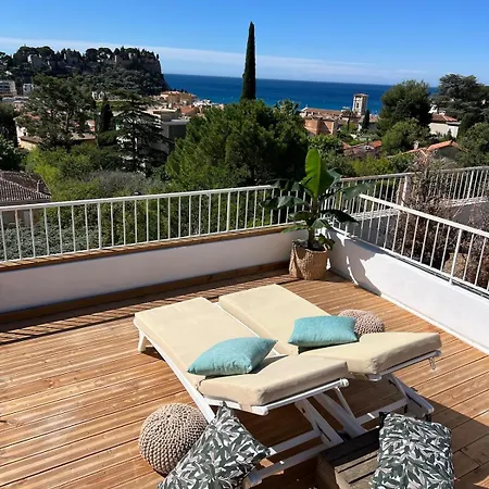 Lägenhet Casa B-Luxury Rooftop Apartment With Panoramic Sea View Cassis